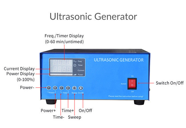 Low Noise Ultrasonic Cleaning Device , Industrial Ultrasonic Washing Machine 1