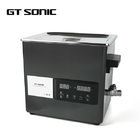 Black Industrial Ultrasonic Cleaner 9L 200 Watt Digital Touch Panel With Drain Valve