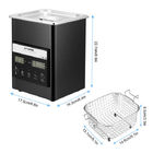 Heated 2L 50W Digital Ultrasonic Jewelry Cleaner With SUS Lid Basket