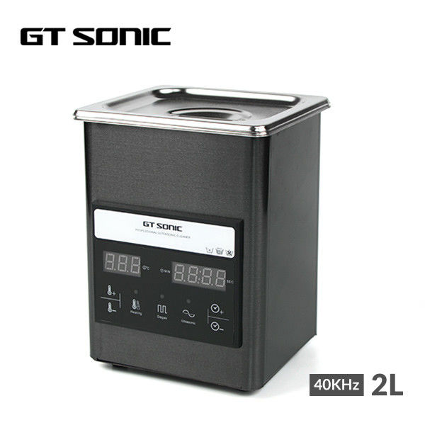 Small Stainless Steel 2L Ultrasonic Cleaner With Digital Heater Timer 50W