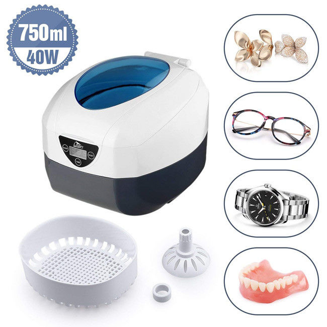SONIC Wave Electronic Jewelry Cleaner , Ultrasonic Cleaning Machine 750Ml 35W 0