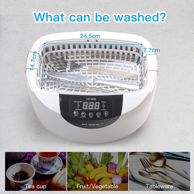 65W Power Ultrasonic Fruit And Vegetable Cleaner 2.5L Heating Function