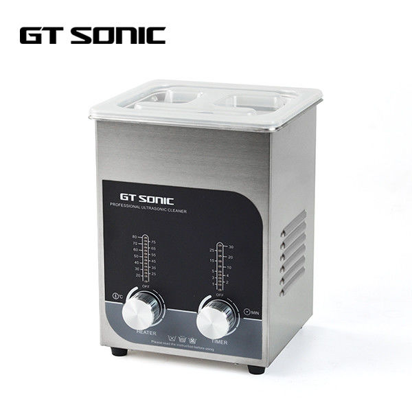 Stainless Steel Ultrasonic Glasses Cleaner 40kHz 2L Capacity For Denture Jewelry