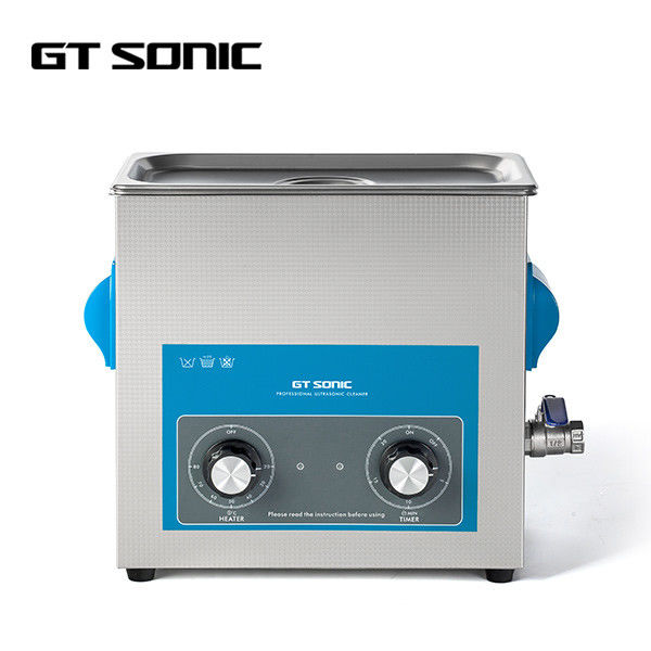 Laboratory Industrial Ultrasonic Cleaner SUS304 6L 40kHz 150W With Drain Valve