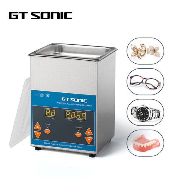 50W 2L Heated Digital Ultrasonic Cleaner FCC For Jewellery Shop