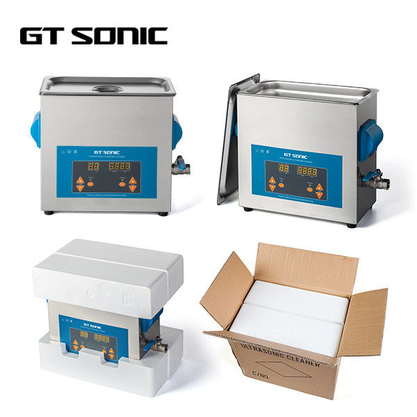 40KHz 6L Digital Control Parts Ultrasonic Cleaner , Heated Ultrasonic Washer 150W