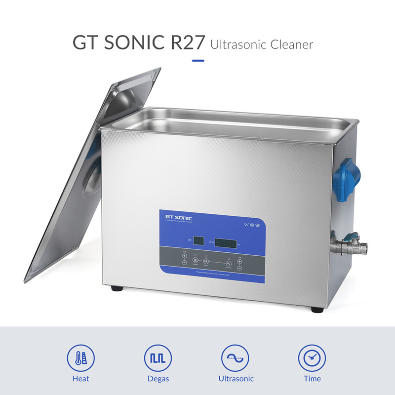 400W Heated 40KHz Ultrasonic Parts Washer 30L Ultrasonic Cleaner