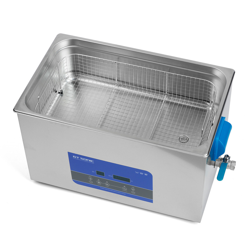 20L 40KHz Vegetable Cleaner Device With Digital Timer Heater For Instruments Industrial Parts
