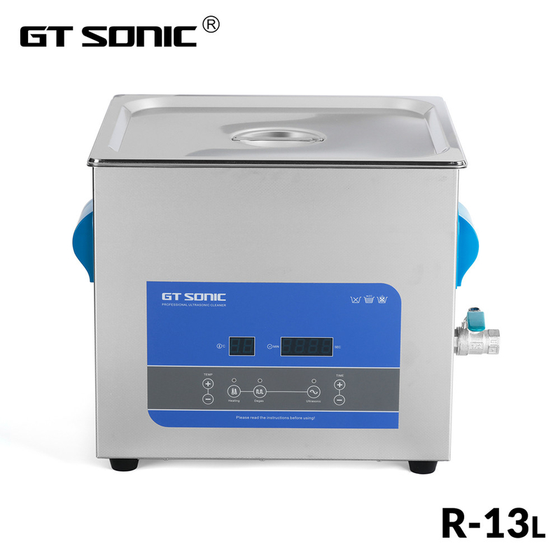 40KHz 13L Stainless Steel Parts Ultrasonic Cleaner SUS304 Basket For Remove Stains